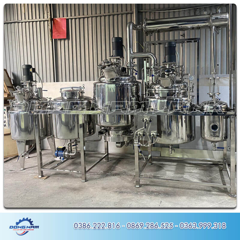 Dây chuyền chiết xuất và cô đặc chân không mini