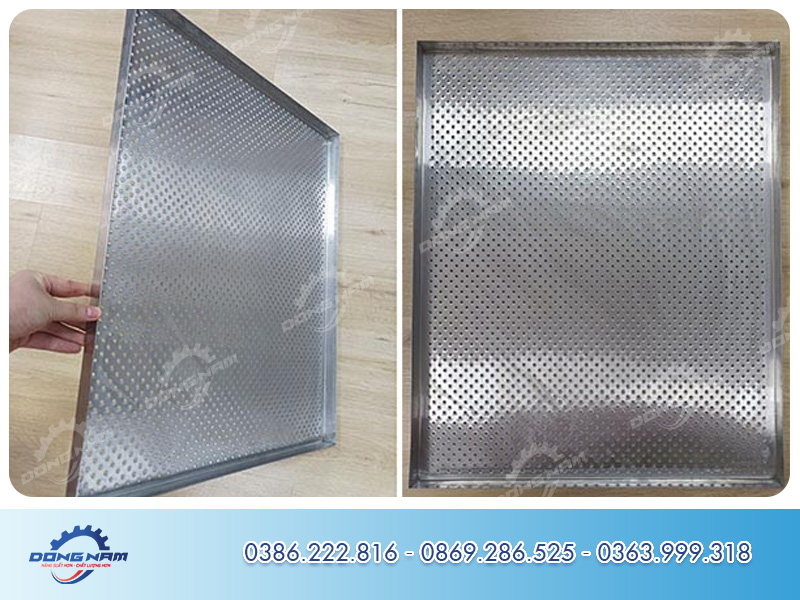 Khay sấy inox Đông Nam dày dặn, chắc chắn