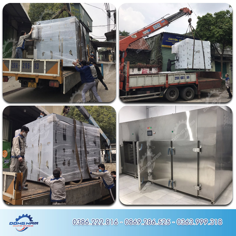 Đông Nam vận chuyển và bàn giao máy sấy cho khách hàng