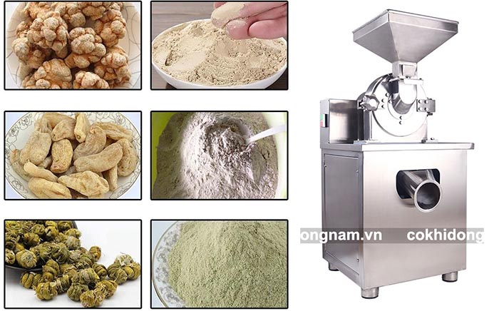 Máy nghiền đa dạng các loại dược liệu khác nhau