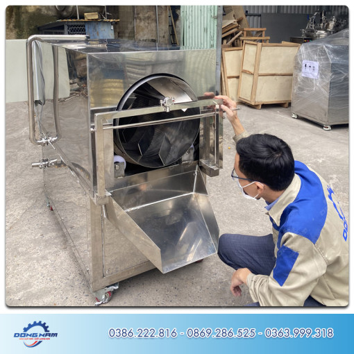 Máy rửa dược liệu lồng quay rửa sạch, nhanh, tiết kiệm nước