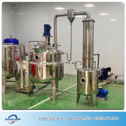 Thiết bị cô đặc chân không có cánh khuấy tự động