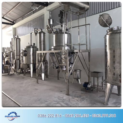 Dây chuyền chiết xuất và cô đặc chân không 1000L