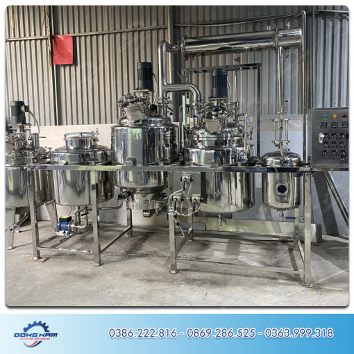 Dây chuyền chiết xuất và cô đặc chân không mini