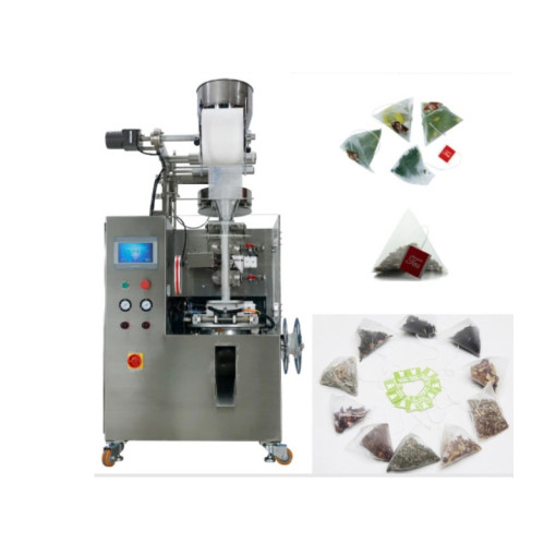 Máy đóng gói trà túi lọc tam giác có tem chỉ độc đáo